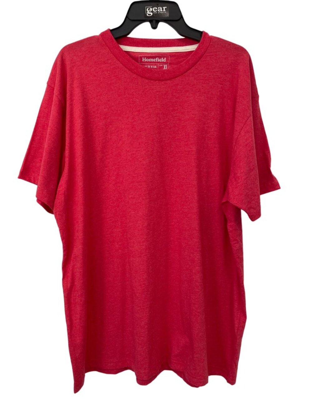 Homefield TShirt XL Crewneck Short Sleeve Red Cotton Blend Plain Basic Essential
